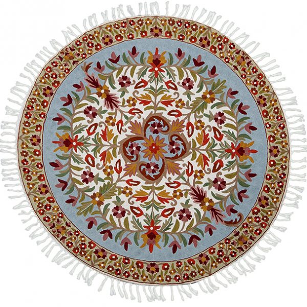 שטיח עגול מנדלה טורקיז