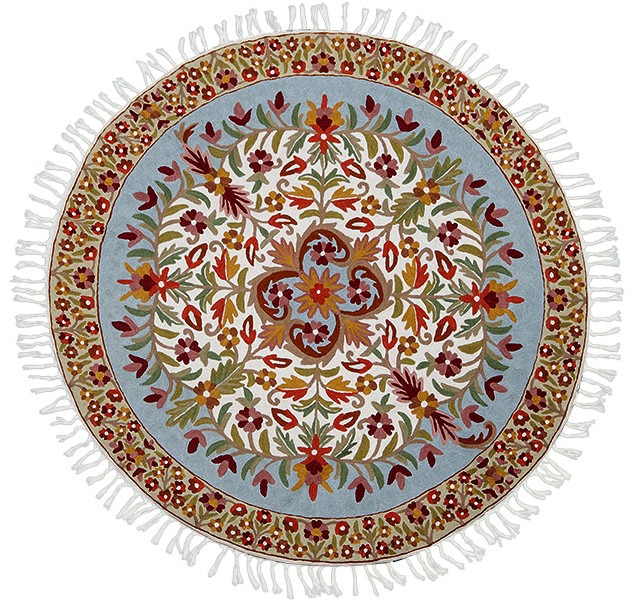 שטיח עגול מנדלה טורקיז